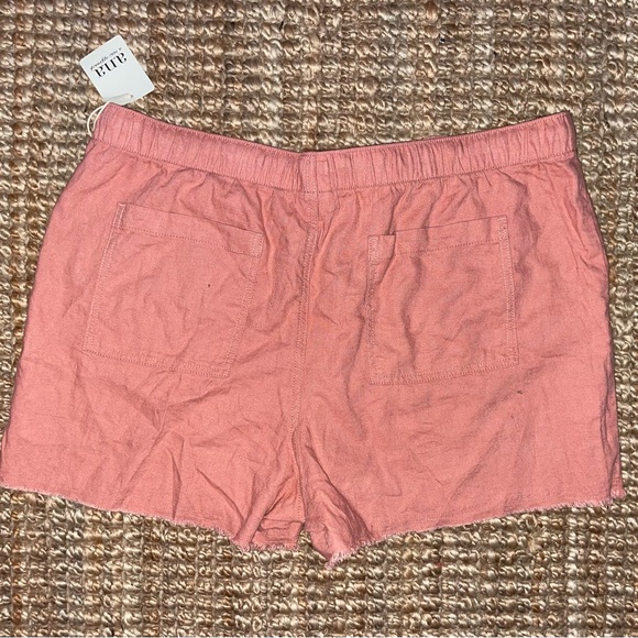 a.n.a Women's NWT Coral Linen Elastic Waistband Shorts XL - Picture 3 of 3